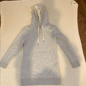 Soft, grey sweatshirt dress